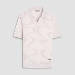 Abstract Knit Short Sleeve Johnny Sweater