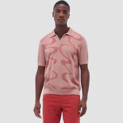 Abstract Knit Short Sleeve Johnny Sweater