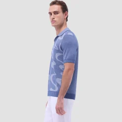 Abstract Knit Short Sleeve Johnny Sweater
