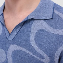 Abstract Knit Short Sleeve Johnny Sweater