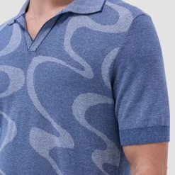Abstract Knit Short Sleeve Johnny Sweater