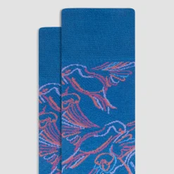 Abstract Mid-Calf Socks