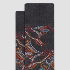 Abstract Mid-Calf Socks