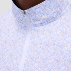 Anthony Leaf Print OoohCotton Quarter-Zip Pullover