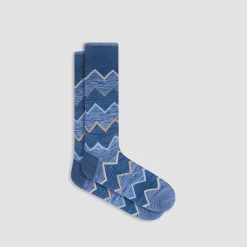 Chevron Stripe Mid-Calf Socks