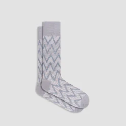 Chevron Stripe Mid-Calf Socks