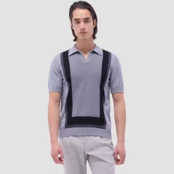 Color Block Short Sleeve Johnny Sweater