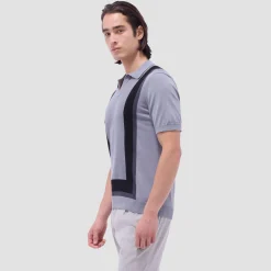 Color Block Short Sleeve Johnny Sweater