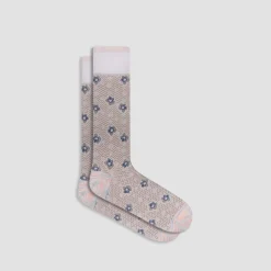Floral Chevron Mid-Calf Socks