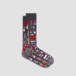 Geometric Mid-Calf Sock