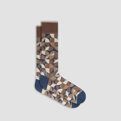 Geometric Mid-Calf Sock