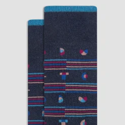 Geometric Mid-Calf Sock