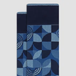 Geometric Mid-Calf Sock