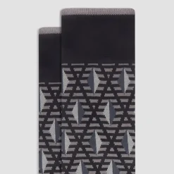 Geometric Mid-Calf Sock