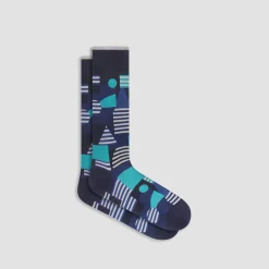 Geometric Mid-Calf Socks