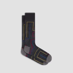 Geometric Mid-Calf Socks