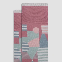 Geometric Mid-Calf Socks