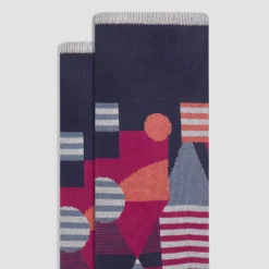 Geometric Mid-Calf Socks