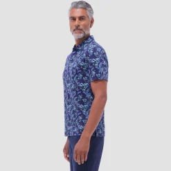Hendrix Hawaiian Print Polo Shirt