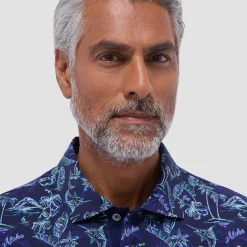 Hendrix Hawaiian Print Polo Shirt