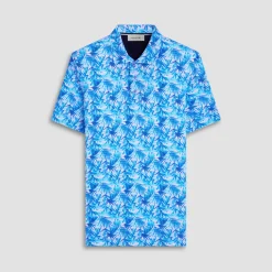 Hendrix Leaf Print Polo Shirt