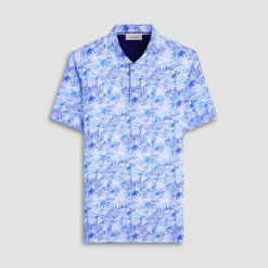 Hendrix Leaf Print Polo Shirt