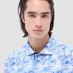 Hendrix Leaf Print Polo Shirt