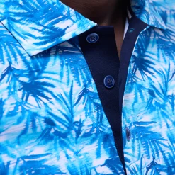 Hendrix Leaf Print Polo Shirt