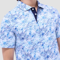 Hendrix Leaf Print Polo Shirt