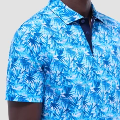 Hendrix Leaf Print Polo Shirt