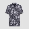 Hendrix Tropical Leaf Print Polo Shirt
