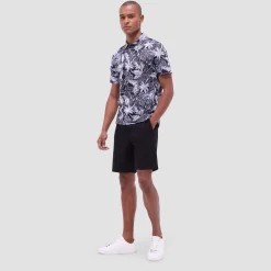 Hendrix Tropical Leaf Print Polo Shirt