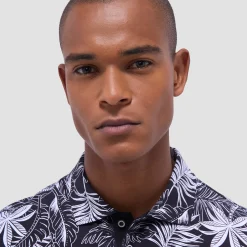 Hendrix Tropical Leaf Print Polo Shirt