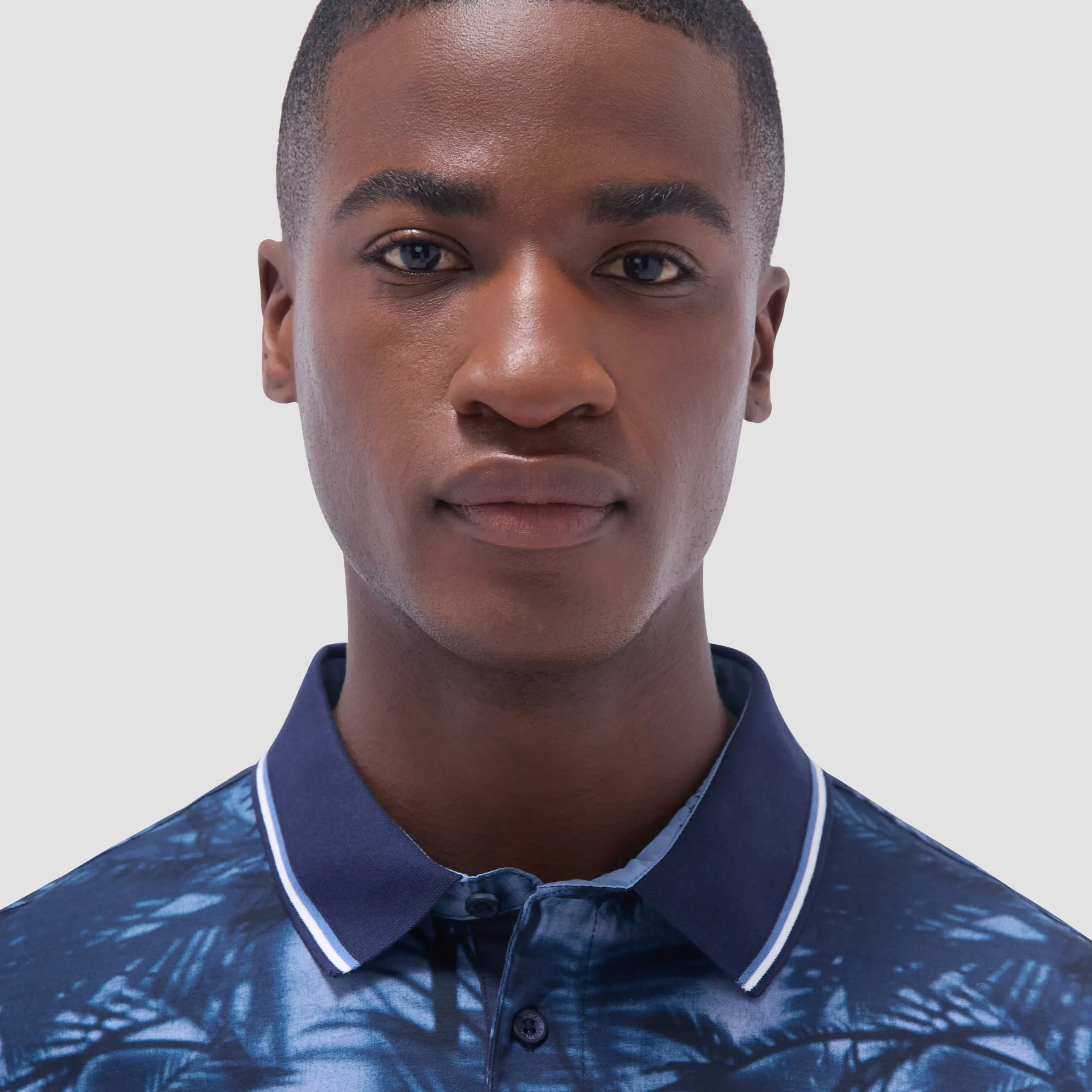 Indigo Palm Polo Shirt