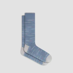 Interrupted Stripe Mid-Calf Socks