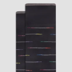 Interrupted Stripe Mid-Calf Socks