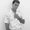 Jackson Abstract Wave Camp Shirt