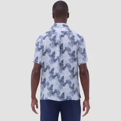 Jackson Leaf Print Camp Shirt