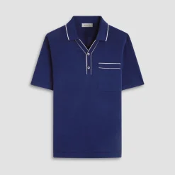 Jersey Knit Short Sleeve Johnny Sweater