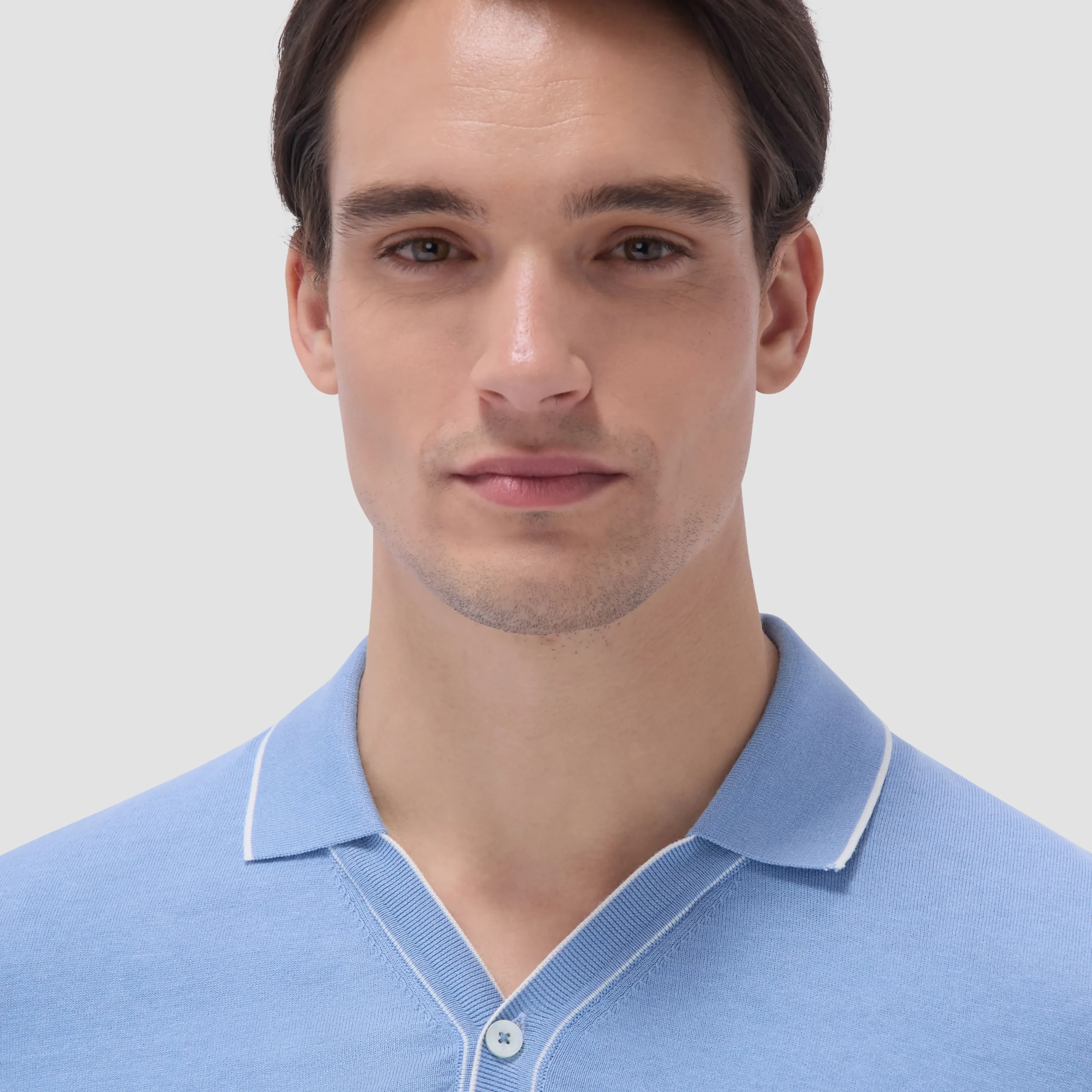 Jersey Knit Short Sleeve Johnny Sweater