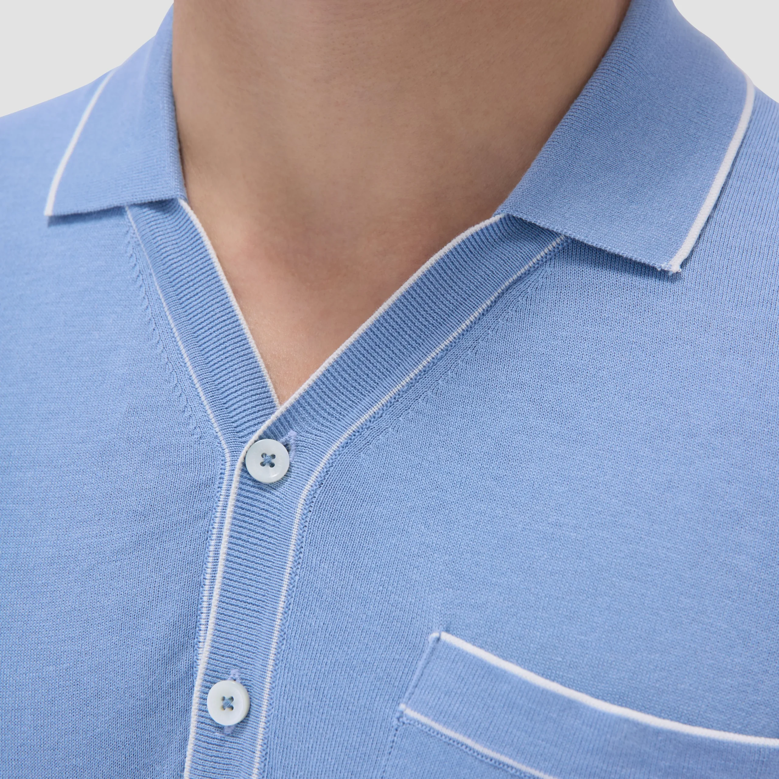 Jersey Knit Short Sleeve Johnny Sweater
