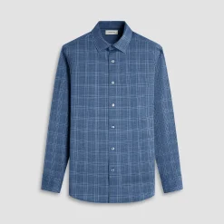 Jimmy Double-Sided Glen Plaid & Herringbone OoohCotton Shirt