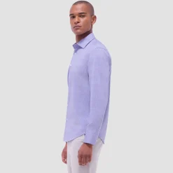 Jimmy Double-Sided Glen Plaid & Herringbone OoohCotton Shirt