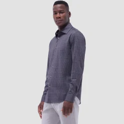Jimmy Double-Sided Glen Plaid & Herringbone OoohCotton Shirt