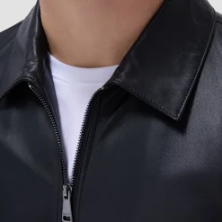 Leather Bomber Jacket