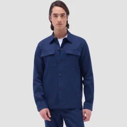 Linen-Cotton Shirt Jacket