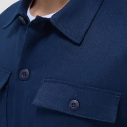 Linen-Cotton Shirt Jacket