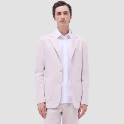 Linen-Cotton Two Button Blazer