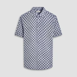 Miles Basketweave OoohCotton Short-Sleeve Shirt