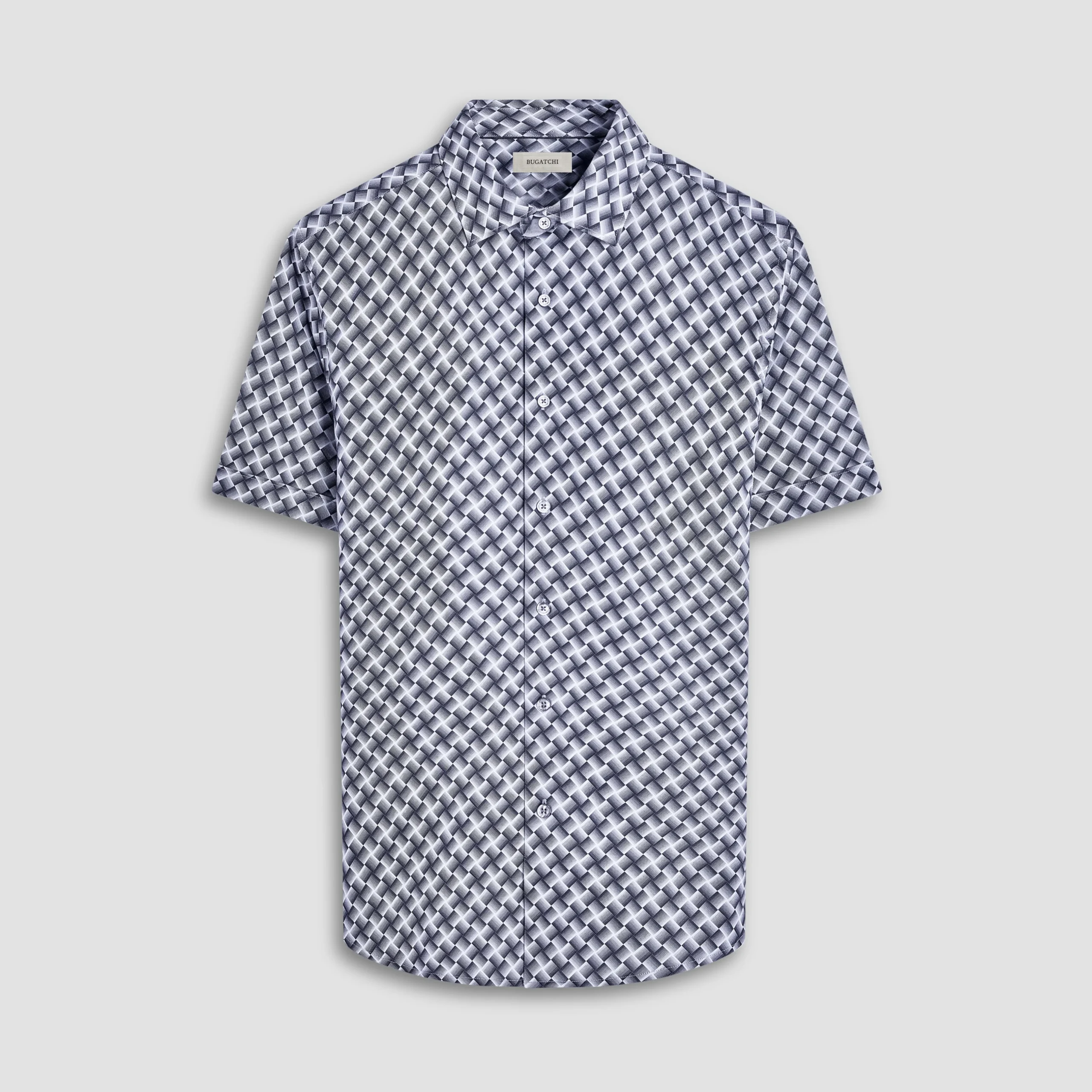 Miles Basketweave OoohCotton Short-Sleeve Shirt